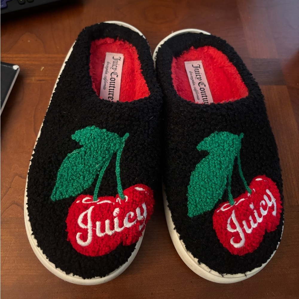 Juicy Couture cherry slippers